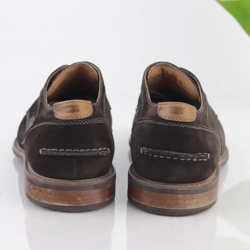 Florsheim Mens Doon Oxfords Size‎ 9.5 M Brown Suede Plain Toe Dress Shoe Comfort
